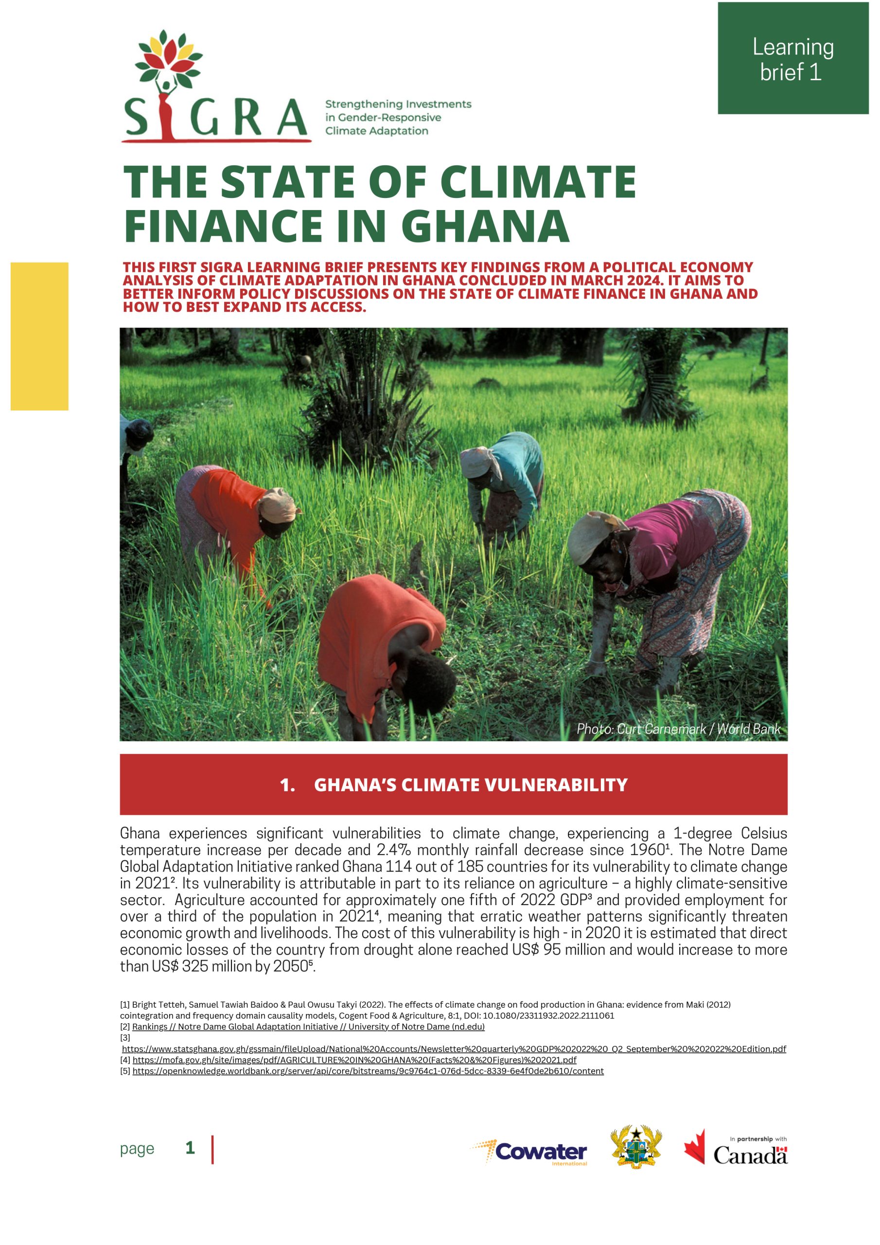The State of Climate Finance in Ghana Annual Reports