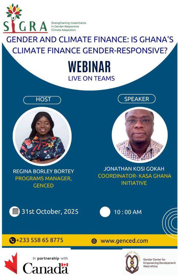 Webinar: Gender and climate finance